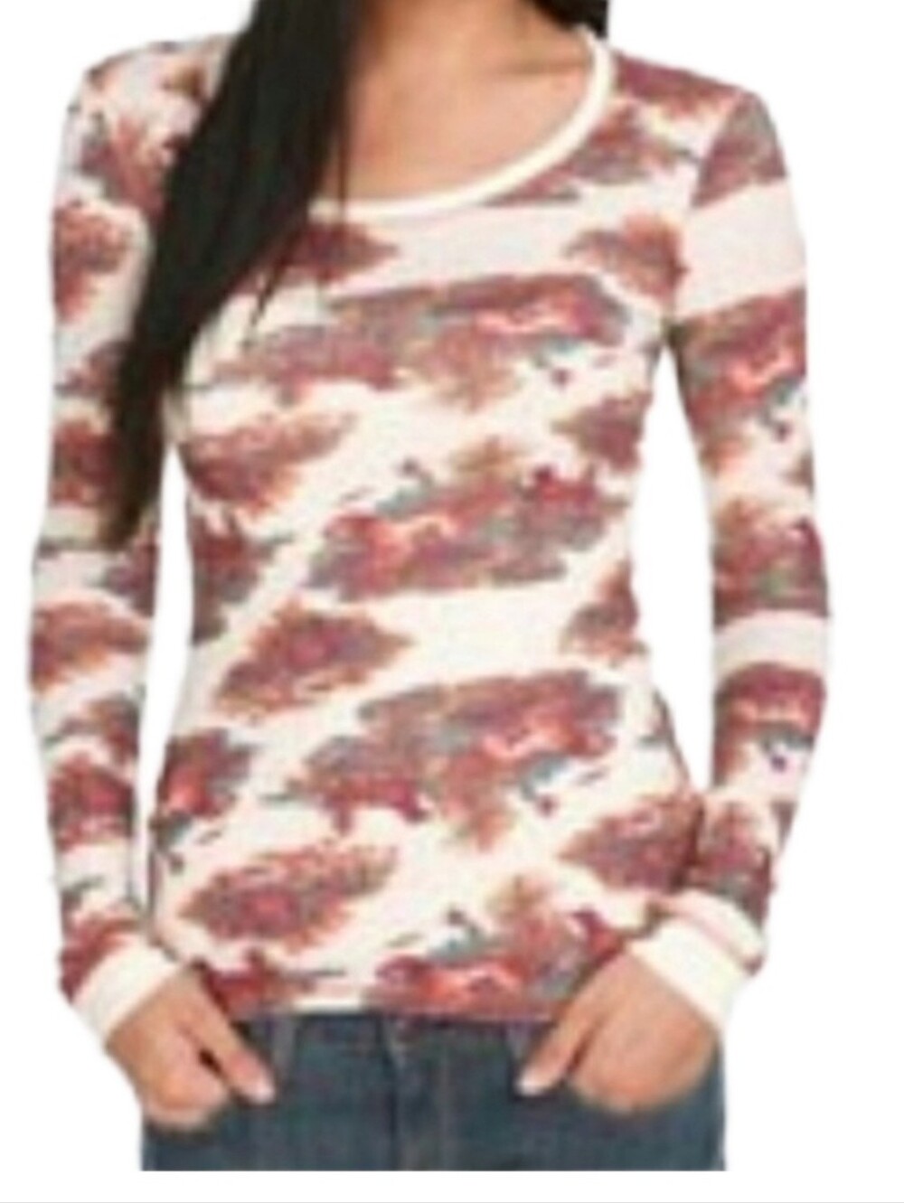 Vtg Y2k Free People OG Hunting Dogs thermal Top lightweight